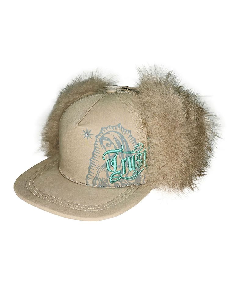 Faithless Twill Earflap Cap Beige