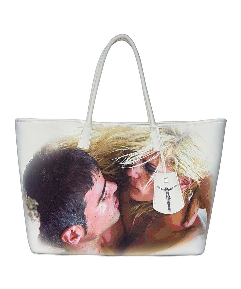 Unholy Couple Market Tote Bag White