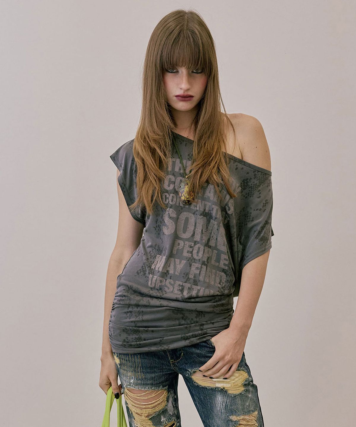스컬프터(SCULPTOR) Rosary Backless Dress Charcoal