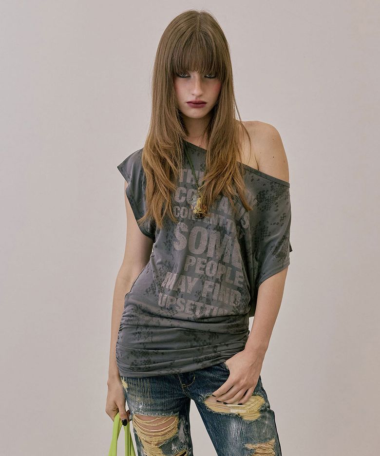 Rosary Backless Dress Charcoal