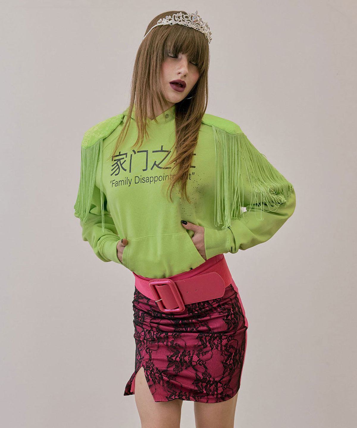 스컬프터(SCULPTOR) Bad Seed Marching Band Hoodie Neon Yellow