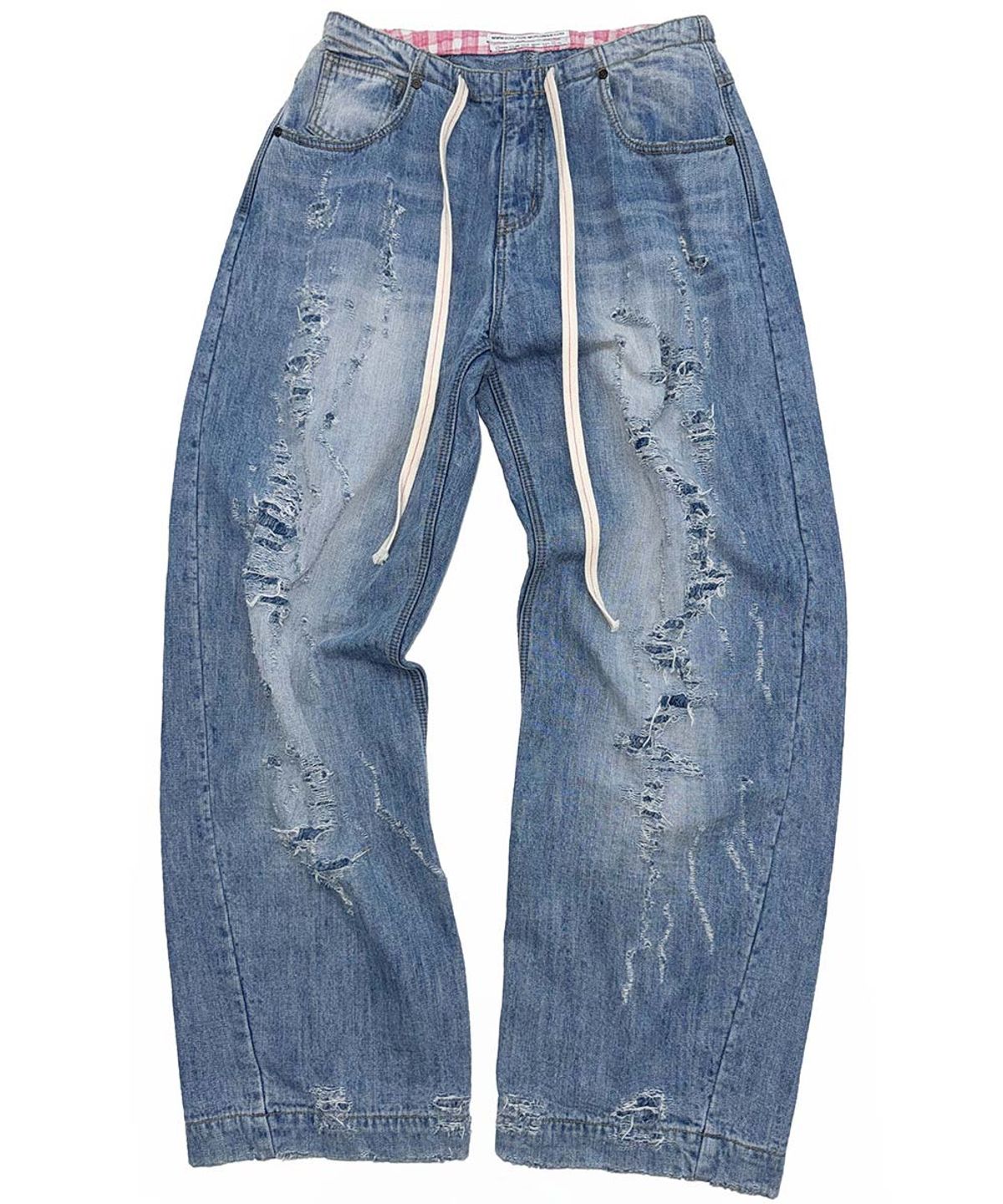 스컬프터(SCULPTOR) Distressed Layered Jeans Light Blue