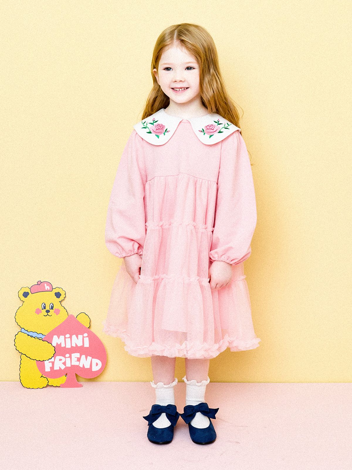 헤이미니(HEJMINI) NEW쁘띠로즈카라샤원피스