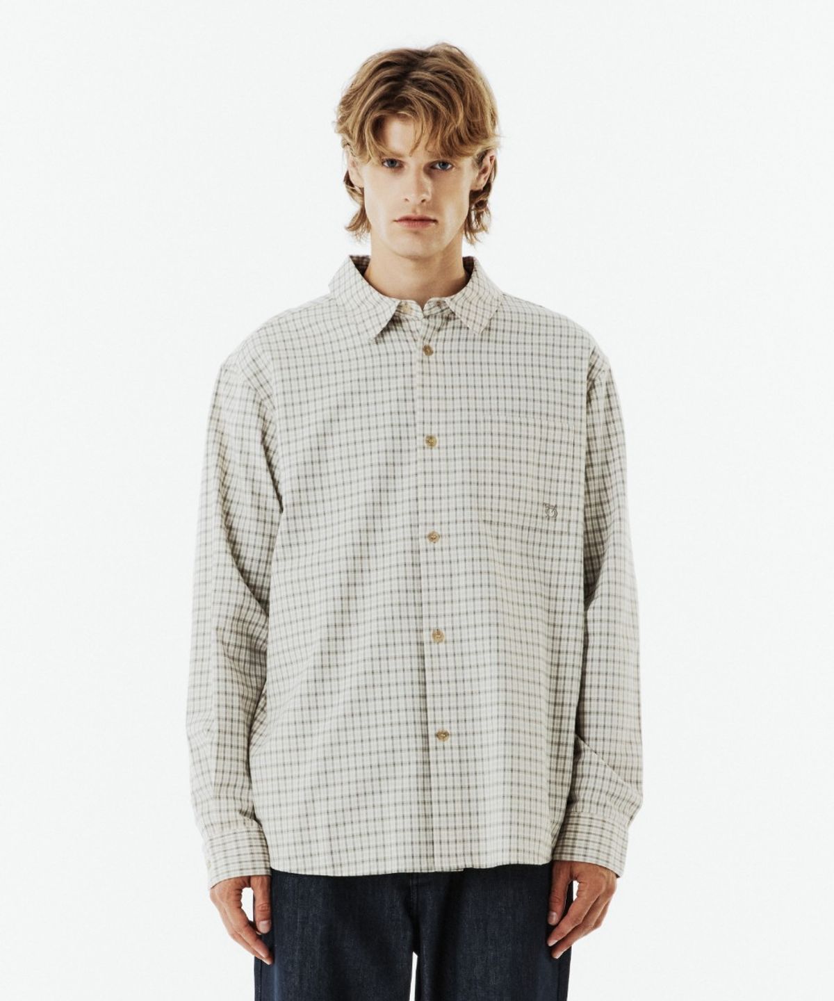 브롬톤 런던(BROMPTON LONDON) CHECK SHIRT - L/BEIGE (P263USH401)