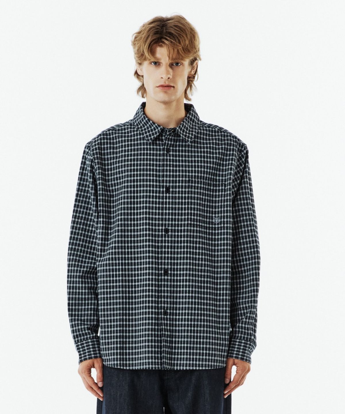 브롬톤 런던(BROMPTON LONDON) CHECK SHIRT - BLACK (P263USH401)