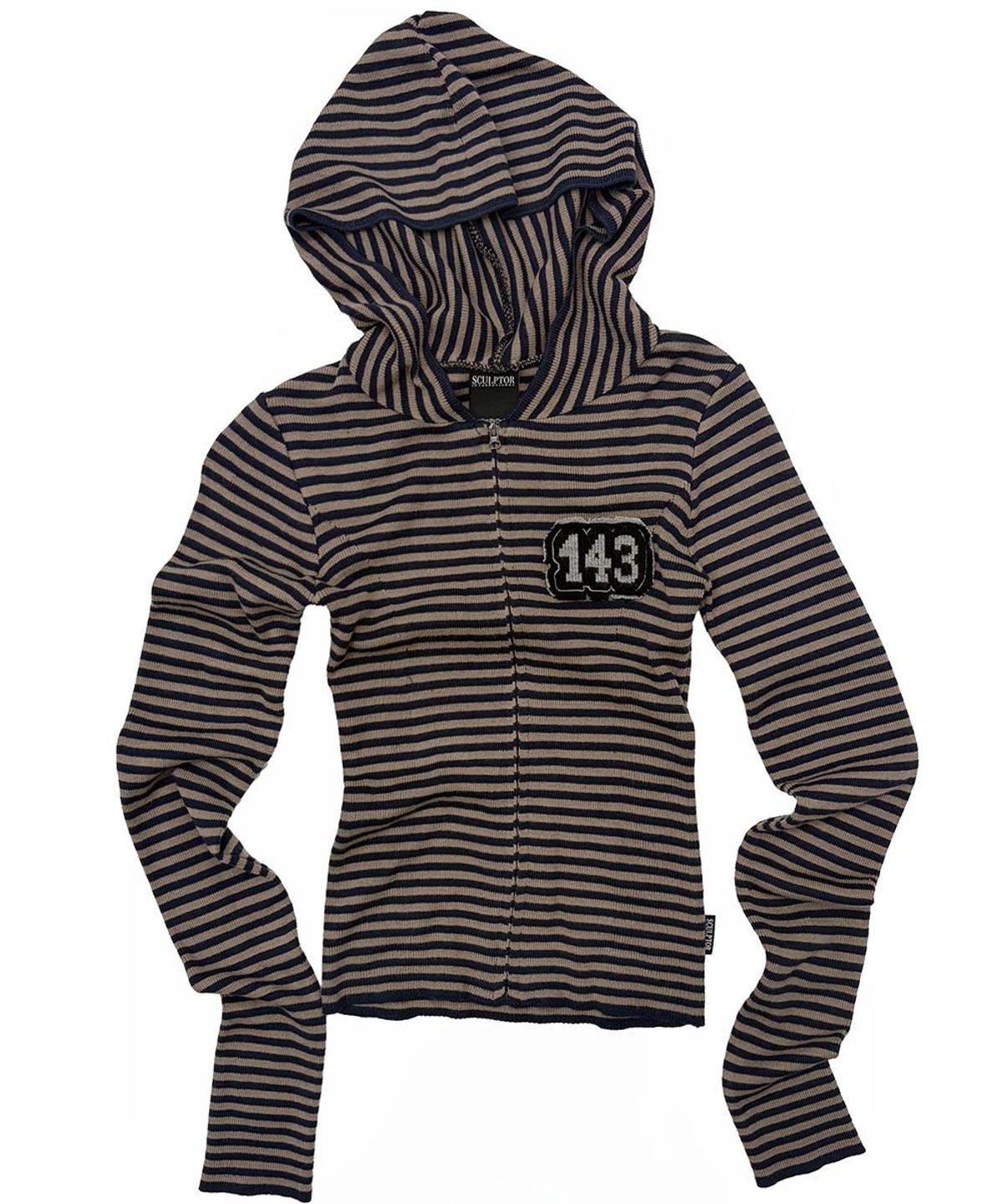 스컬프터(SCULPTOR) 143 Knit Zip Hoodie Ash/Blue