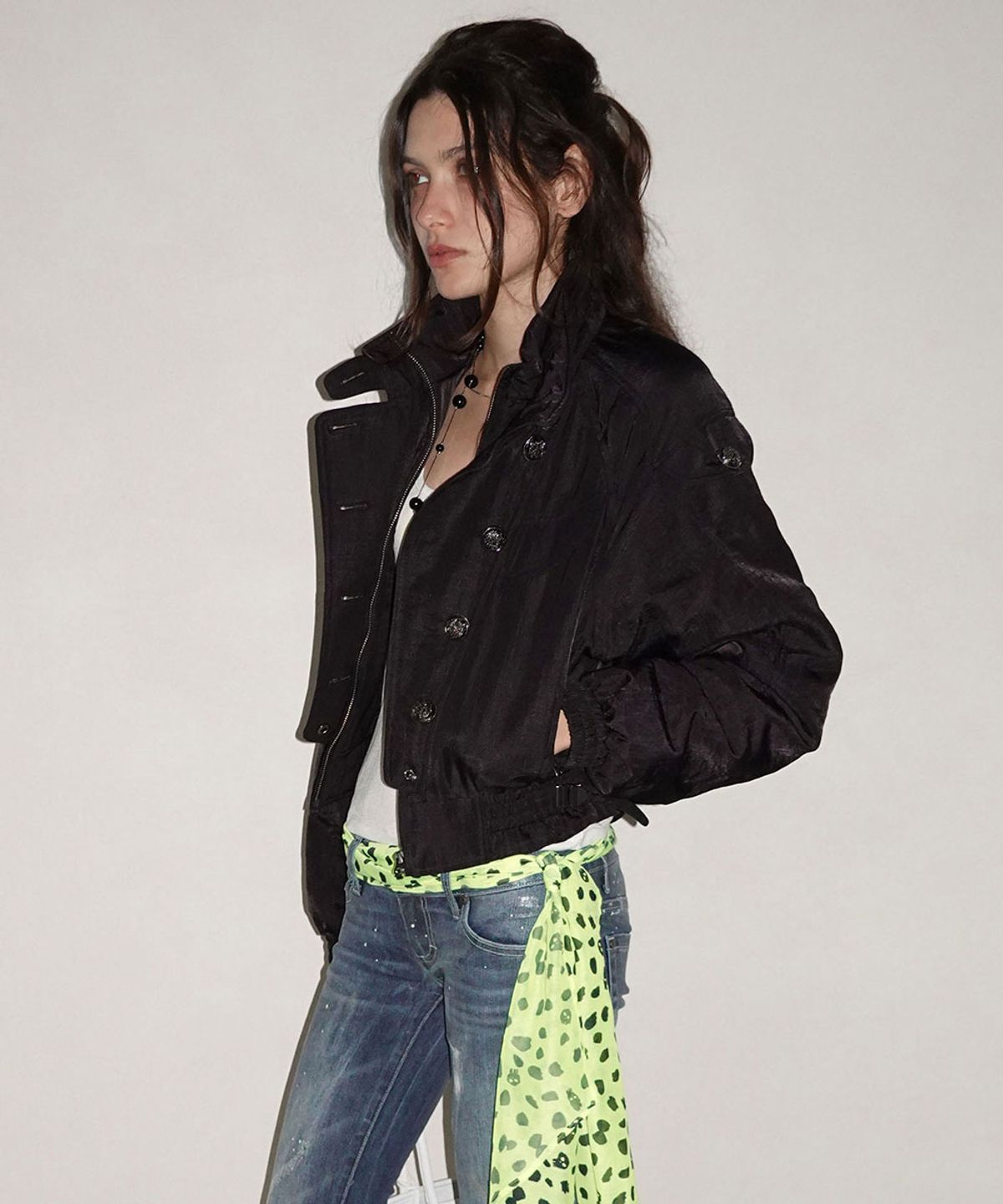 스컬프터(SCULPTOR) Napoleon Bomber Jacket Black