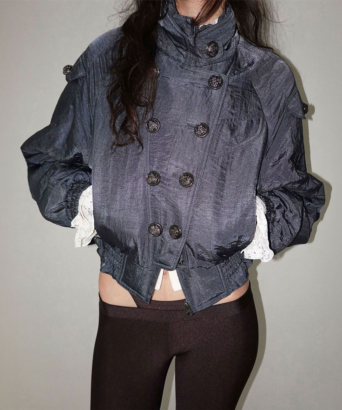 스컬프터(SCULPTOR) Napoleon Bomber Jacket Gray