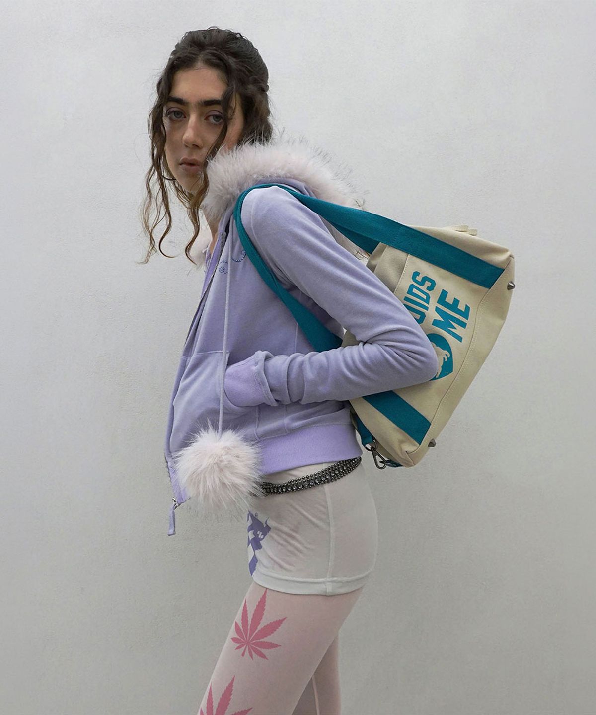 스컬프터(SCULPTOR) Vintage Canvas Bowling Bag Cream