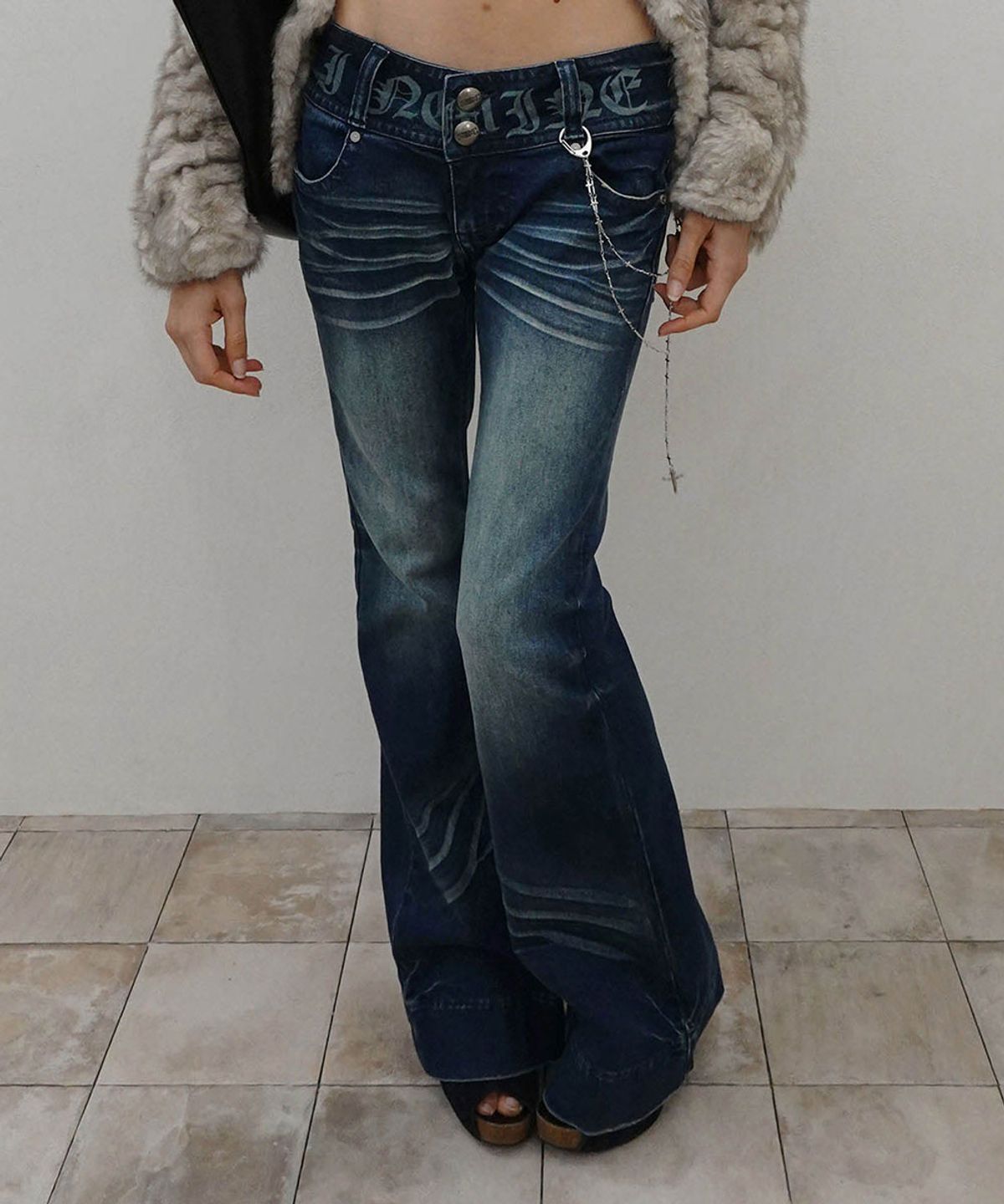 스컬프터(SCULPTOR) Confession Chain Denim Mid Blue