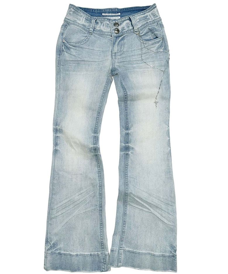 Confession Chain Denim Light Blue