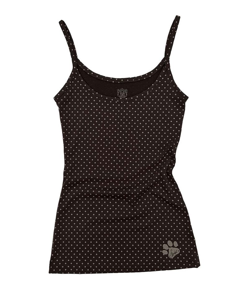Sweet Kitty Dot Tank Top Brown