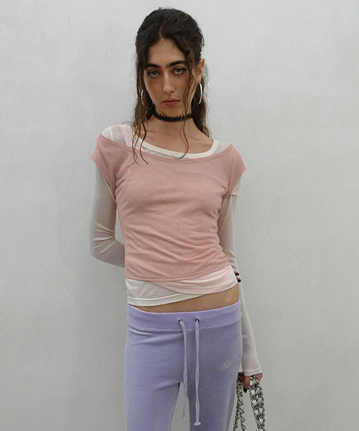 스컬프터(SCULPTOR) Lazy Layered Tee Salmon