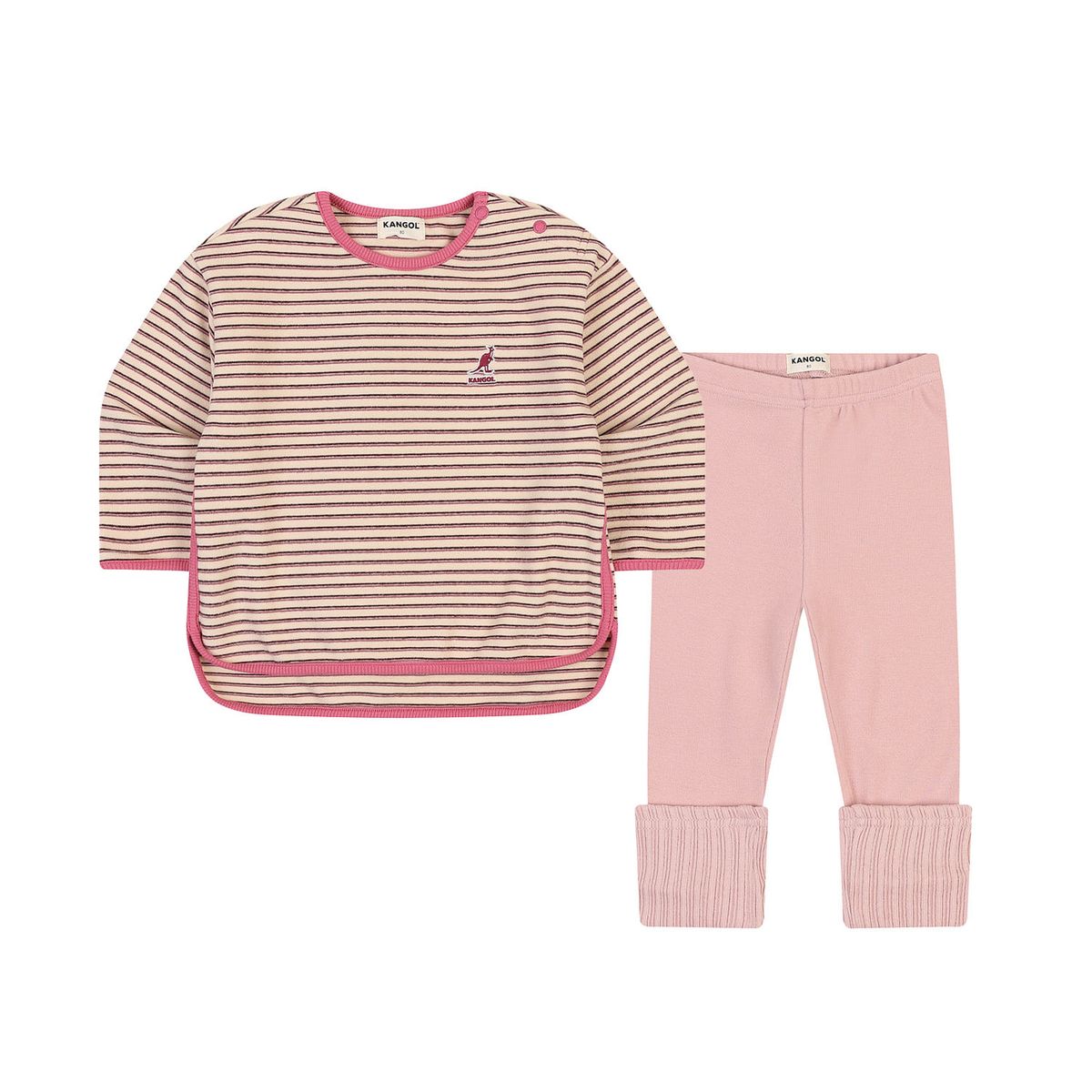 캉골키즈(KANGOL KIDS) [베이비] 스트라이프 져지 세트웨어 SC 0A02 핑크