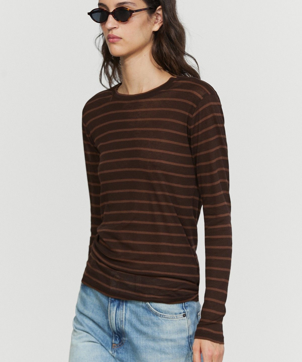마시모두띠(MASSIMO DUTTI) 스트라이프 긴소매 티셔츠