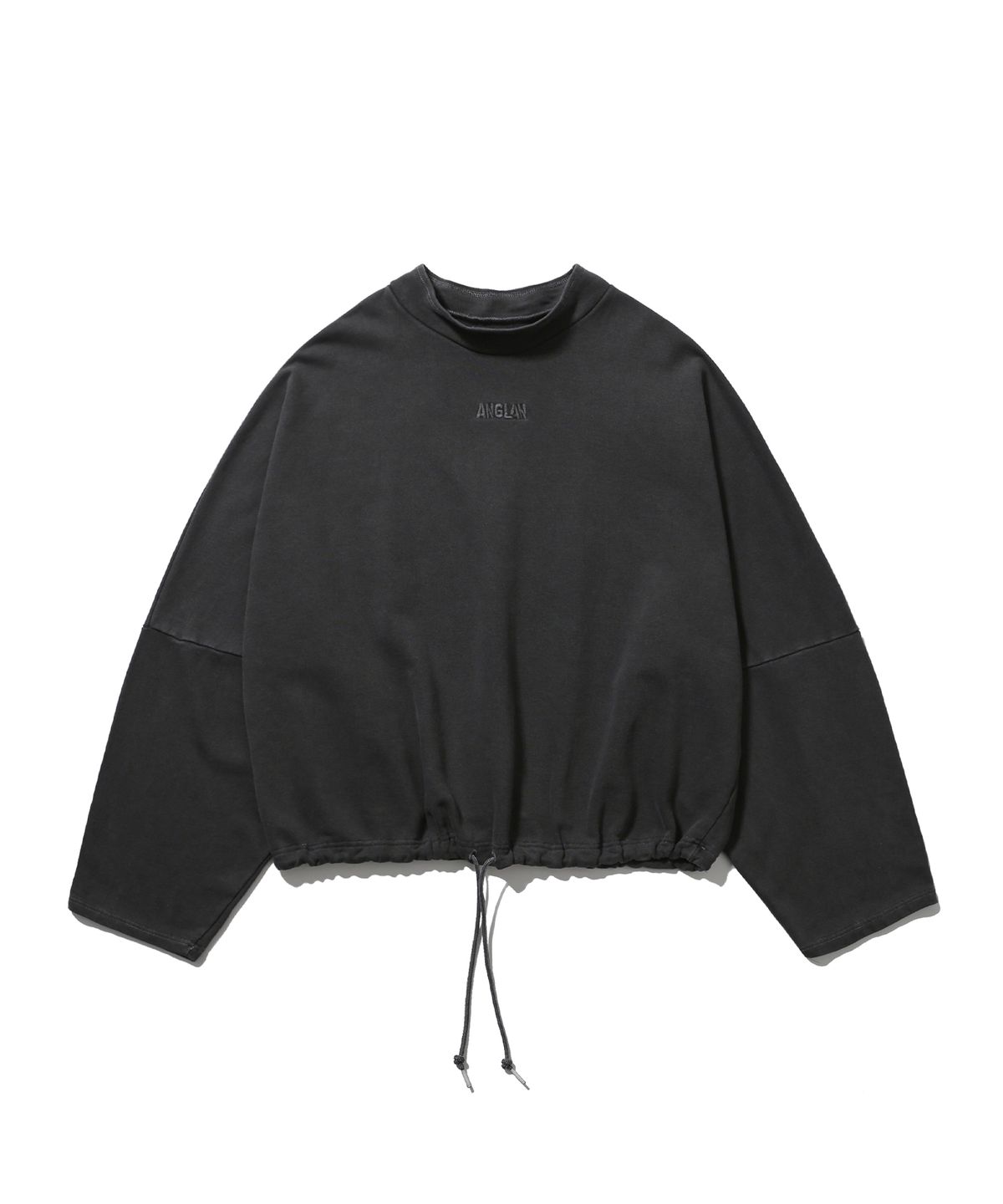 앵글런(ANGLAN) Pigment High-Neck Sweat Shirt - Washed Grey