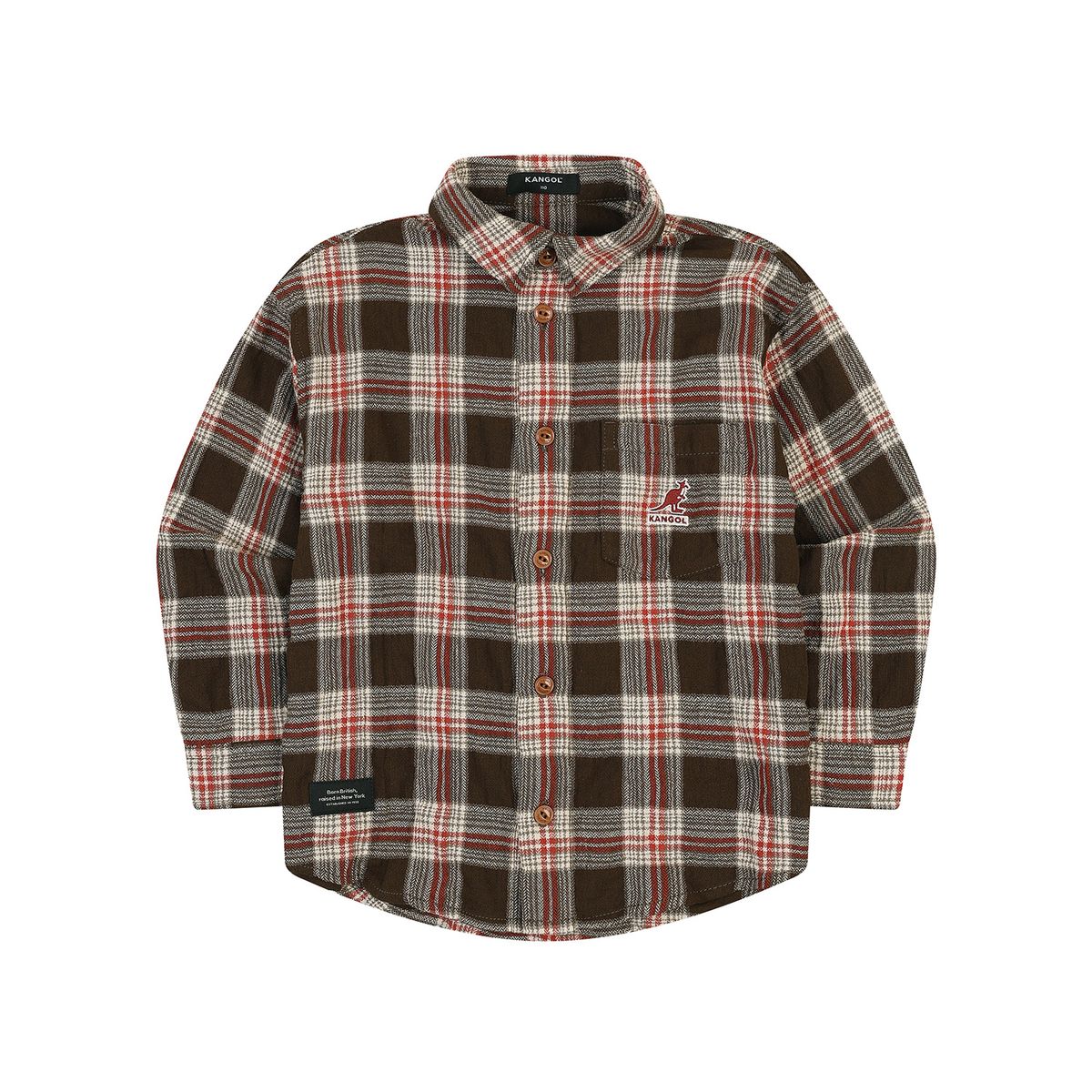 캉골키즈(KANGOL KIDS) 체크패턴 셔츠 SC 0101 레드