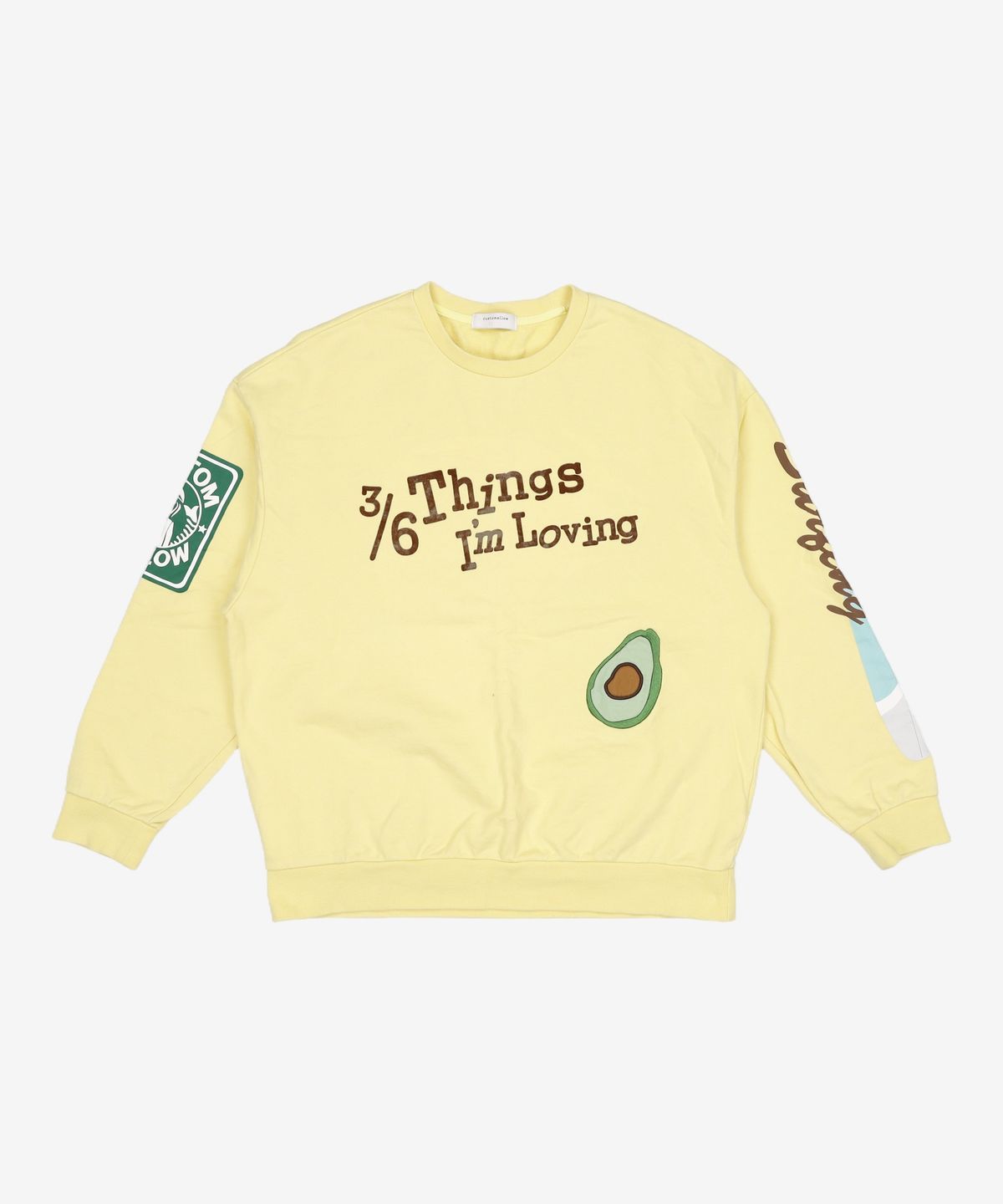 커스텀멜로우(CUSTOMELLOW) daily hobby sweat shirt_CWTAS21174YEX 100