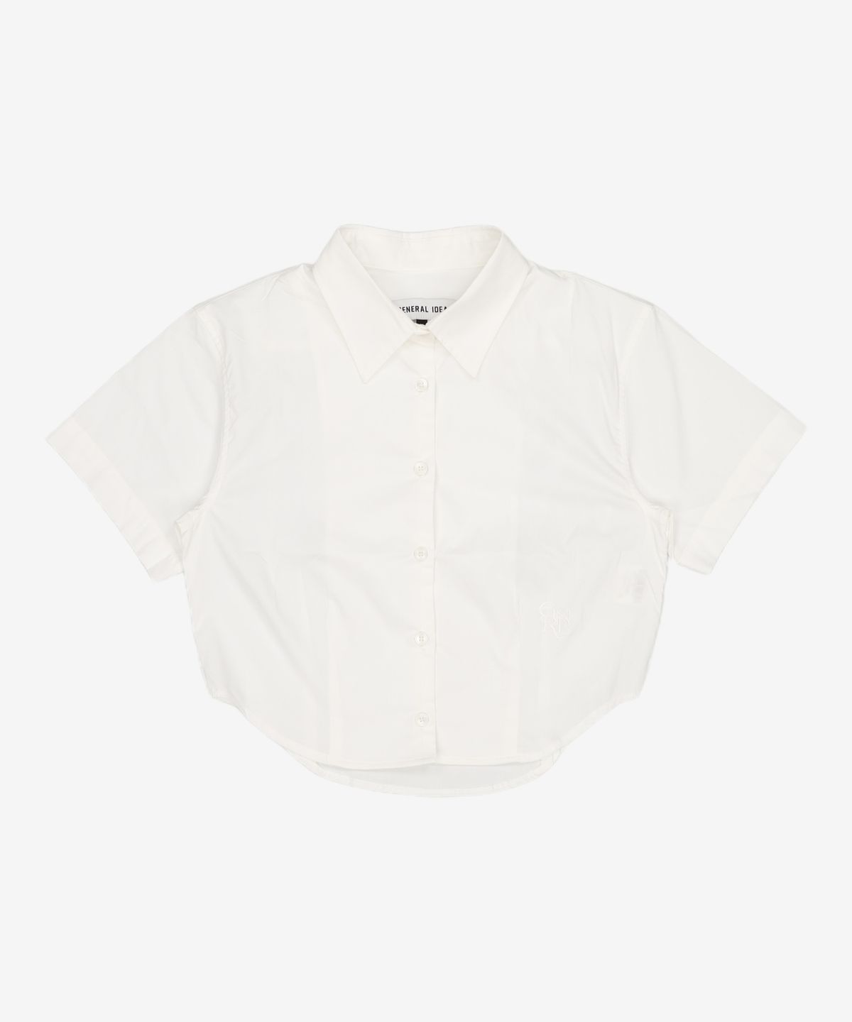 제너럴 아이디어(GENERAL IDEA) 링클프리 반팔 크롭 셔츠 [WHITE] / WBD2L03516 M