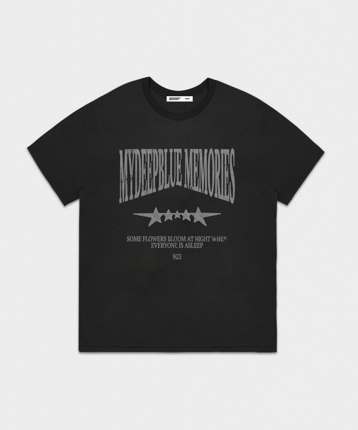 마이딥블루메모리즈(MY DEEP BLUE MEMORIES) MM Vintage Crack T-shirt (BLACK)