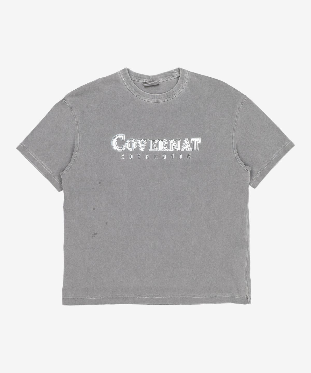 커버낫(COVERNAT) 네온 로고 다잉 티셔츠 Charcoal XS