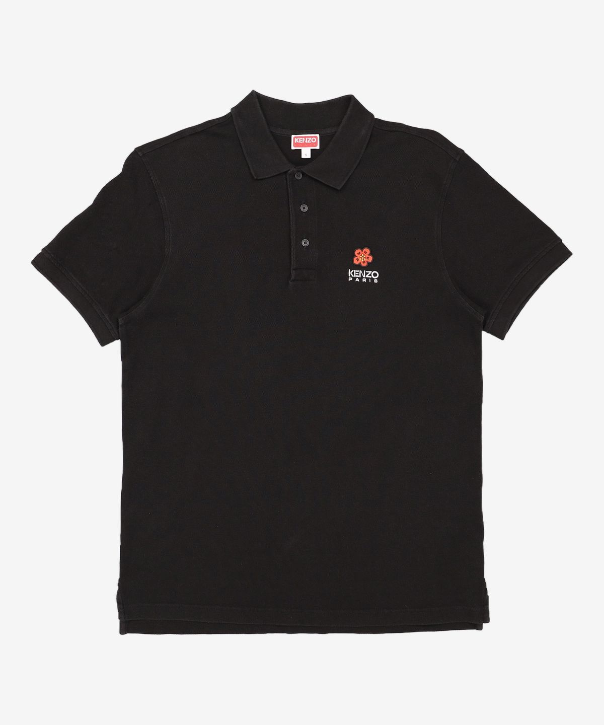 겐조(KENZO) 남성 보크 플라워 크레스트 폴로 티셔츠 - 블랙 / FC65PO0024PU99 S