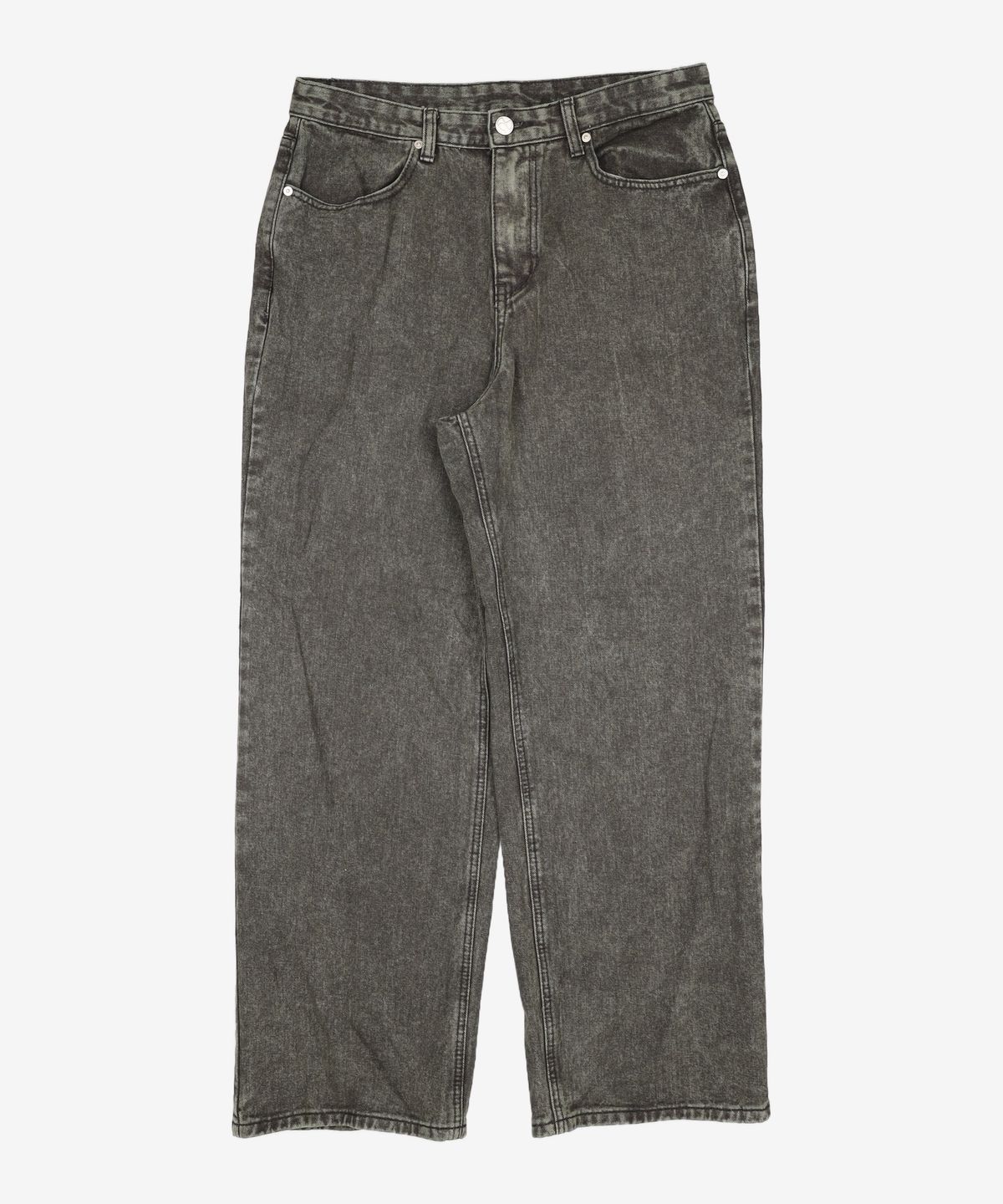 노매뉴얼(NOMANUAL) SEMIWIDE DENIM PANTS - DARK GREEN L