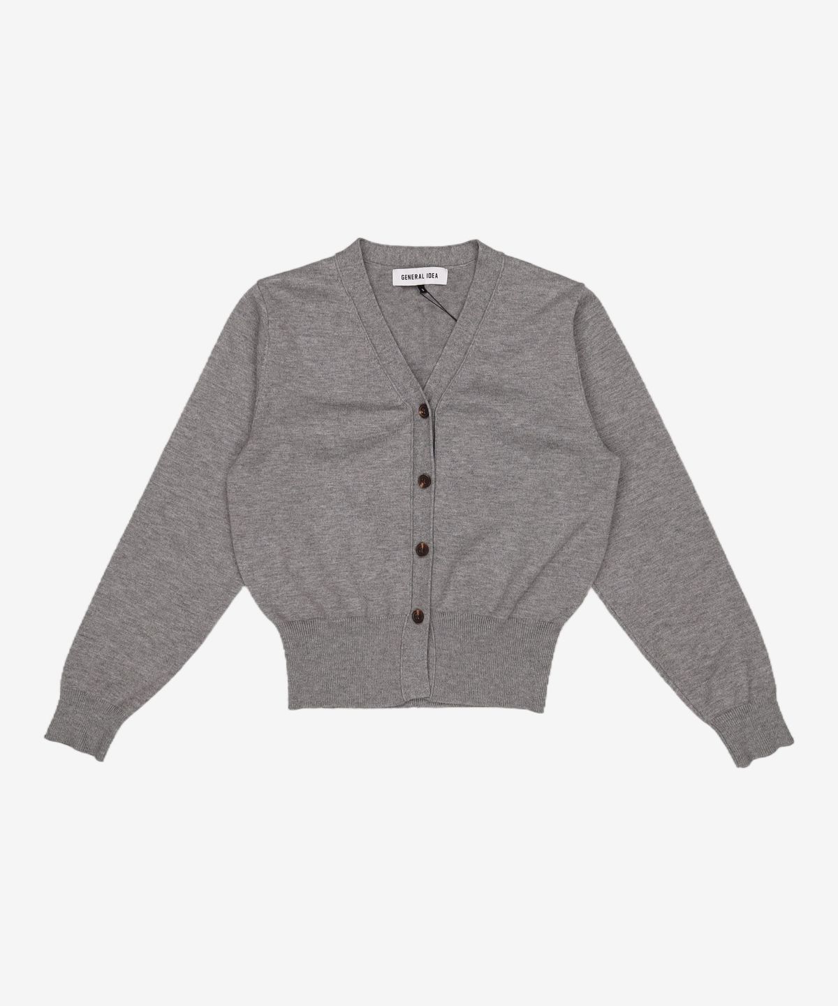 제너럴 아이디어(GENERAL IDEA) WOMAN GNRL 에센셜 베이직 가디건 [GREY] / WBC1L04504 S