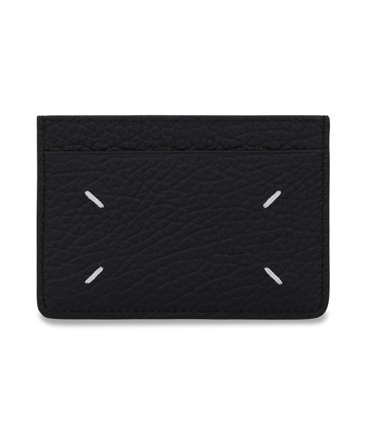 메종 마르지엘라(MAISON MARGIELA) 4 스티치 슬림 3슬롯 카드 홀더 - 블랙 / SA1VX0005P4455T8013