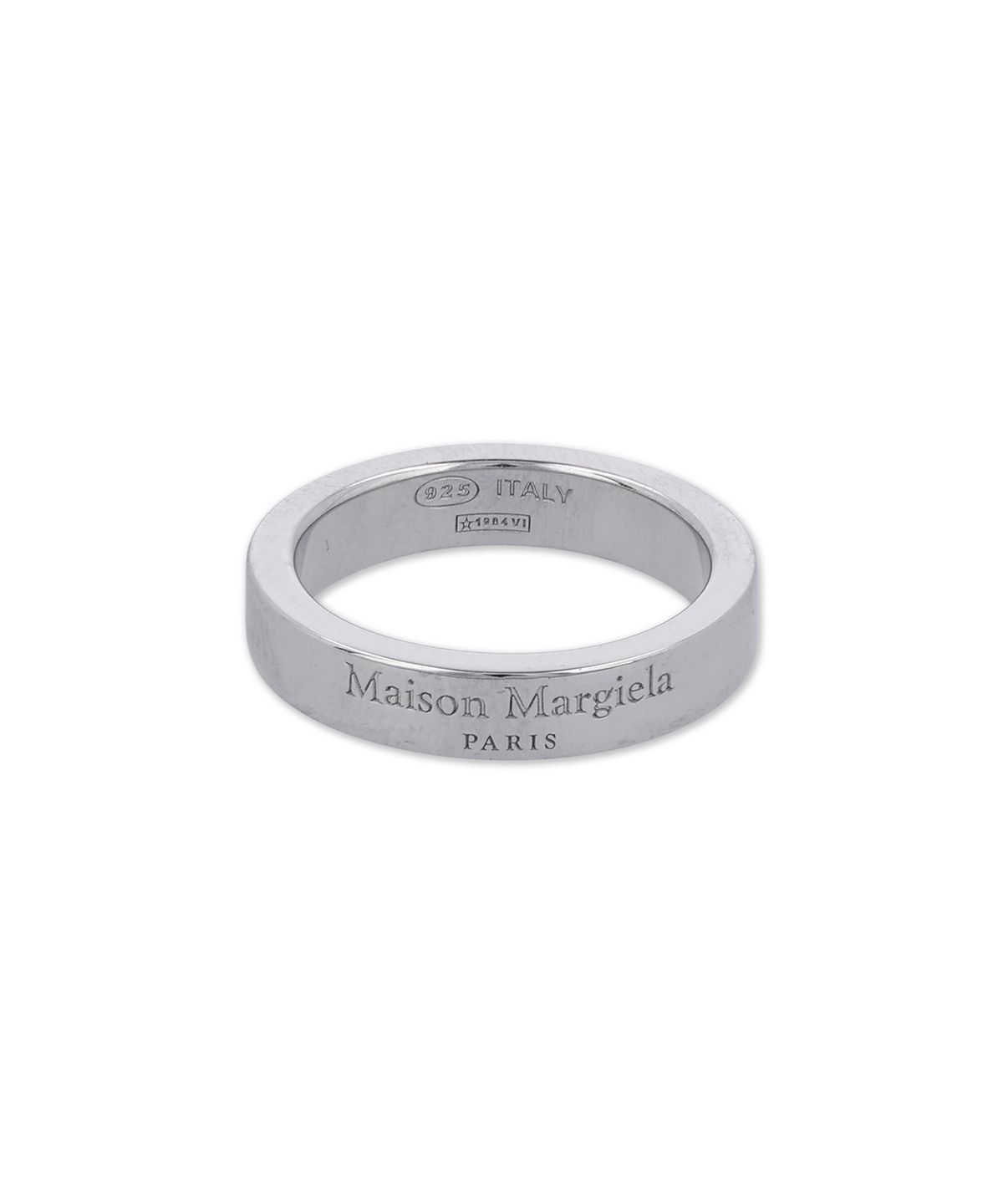 메종 마르지엘라(MAISON MARGIELA) 로고 레퍼런스 4MM 반지 - 실버 / SM1UQ0123P8865102