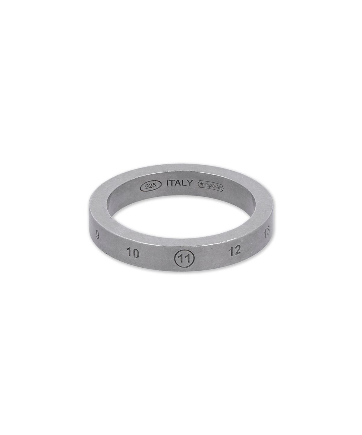 메종 마르지엘라(MAISON MARGIELA) 넘버링 로고 3MM 반지 - 실버 / SM1UQ0127P9246121