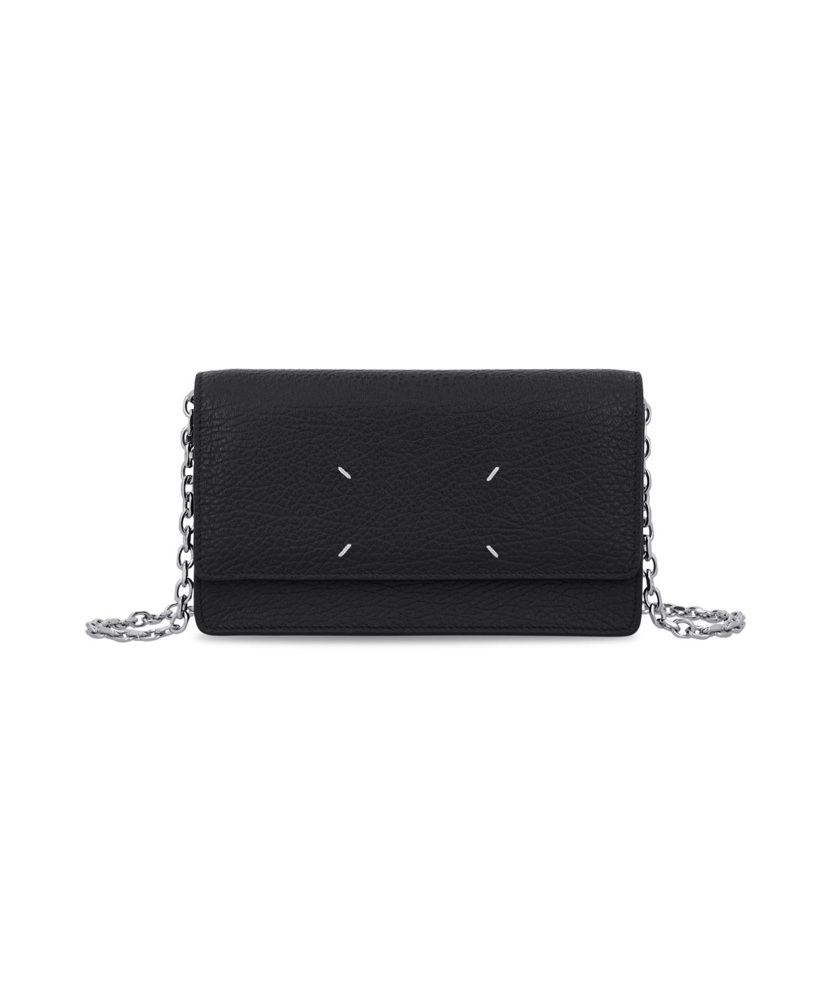 메종 마르지엘라(MAISON MARGIELA) 미디움 4 스티치 체인 지갑 - 블랙 / SA3UI0008P4455T8013