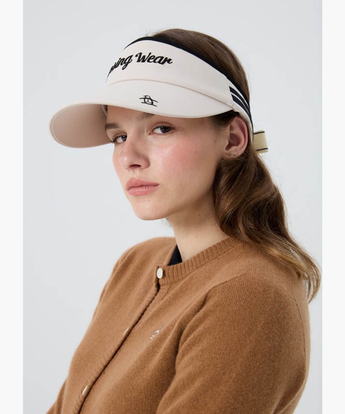 먼싱웨어(MUNSINGWEAR) 여성 리본 에센셜 바이저 베이지 MR322LCP72