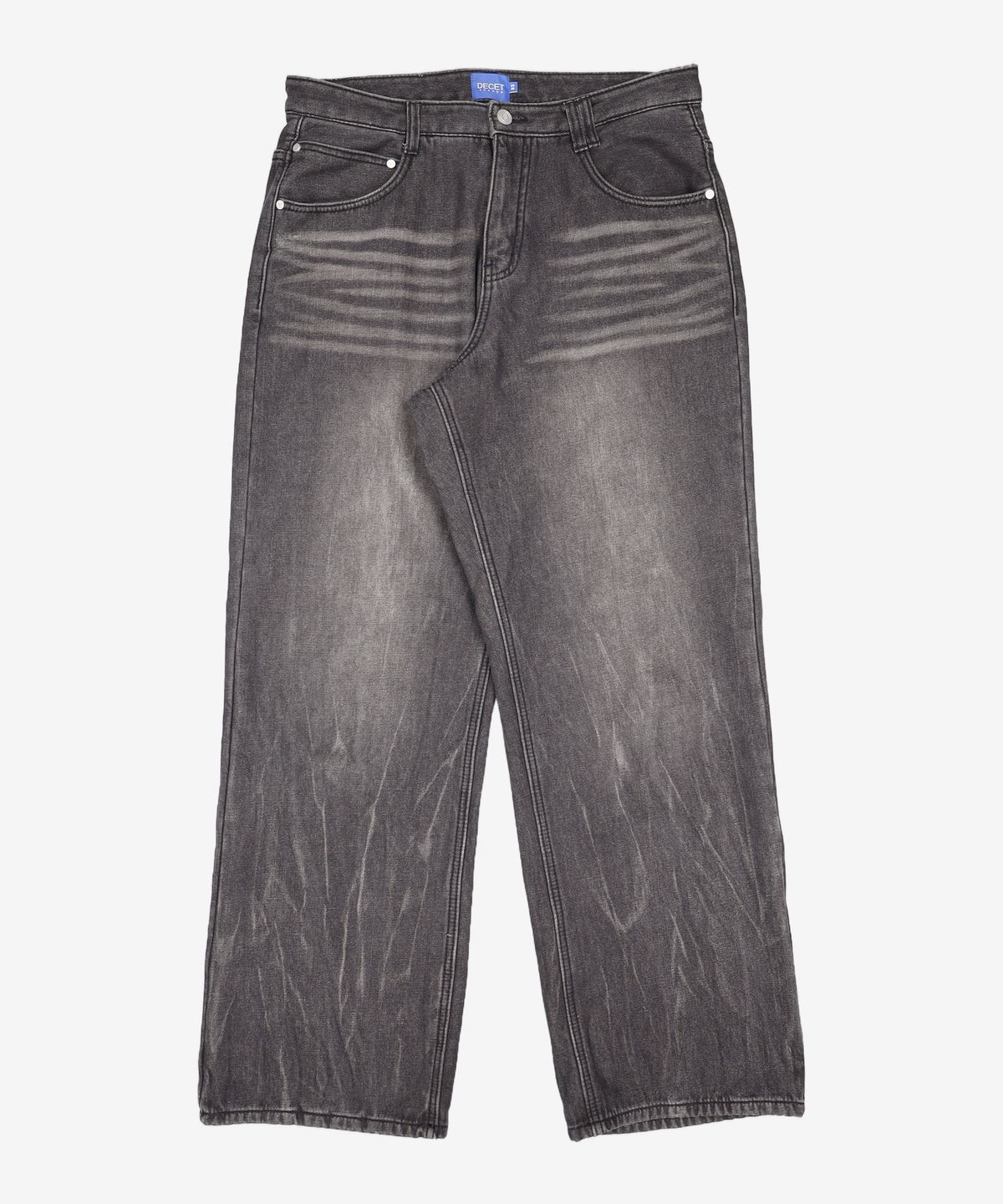 데케트(DECET) Mid Rise Wide Jeans DCPT027BlackCenter 32