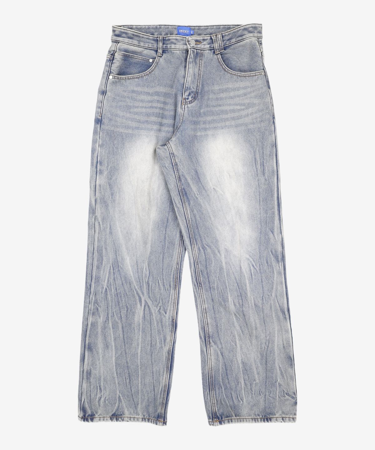 데케트(DECET) Mid Rise Wide Jeans DCPT027BlueCenter 32