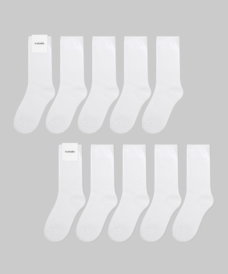 [10pack] 코시모 미들 삭스 _ 화이트