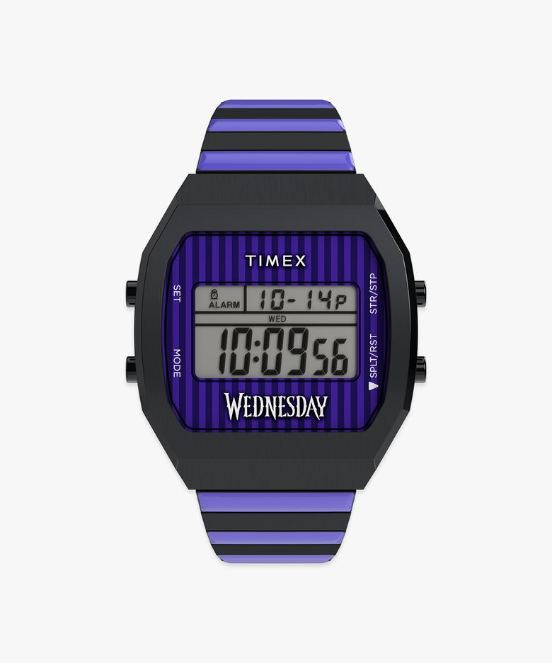 타이맥스 x 웬즈데이 T80 블랙 앤 퍼플 콜라보시계 36mm
