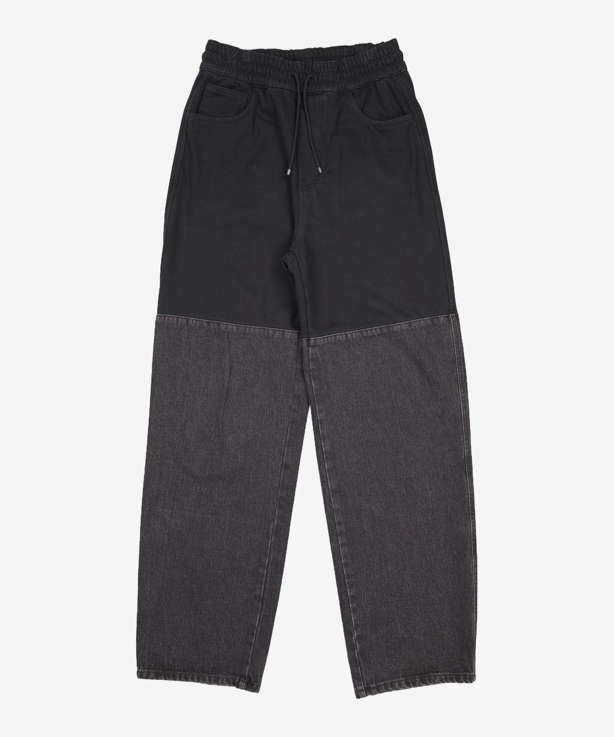 아모멘토(AMOMENTO) DRAWSTRING DENIM PANTS_BLACK S