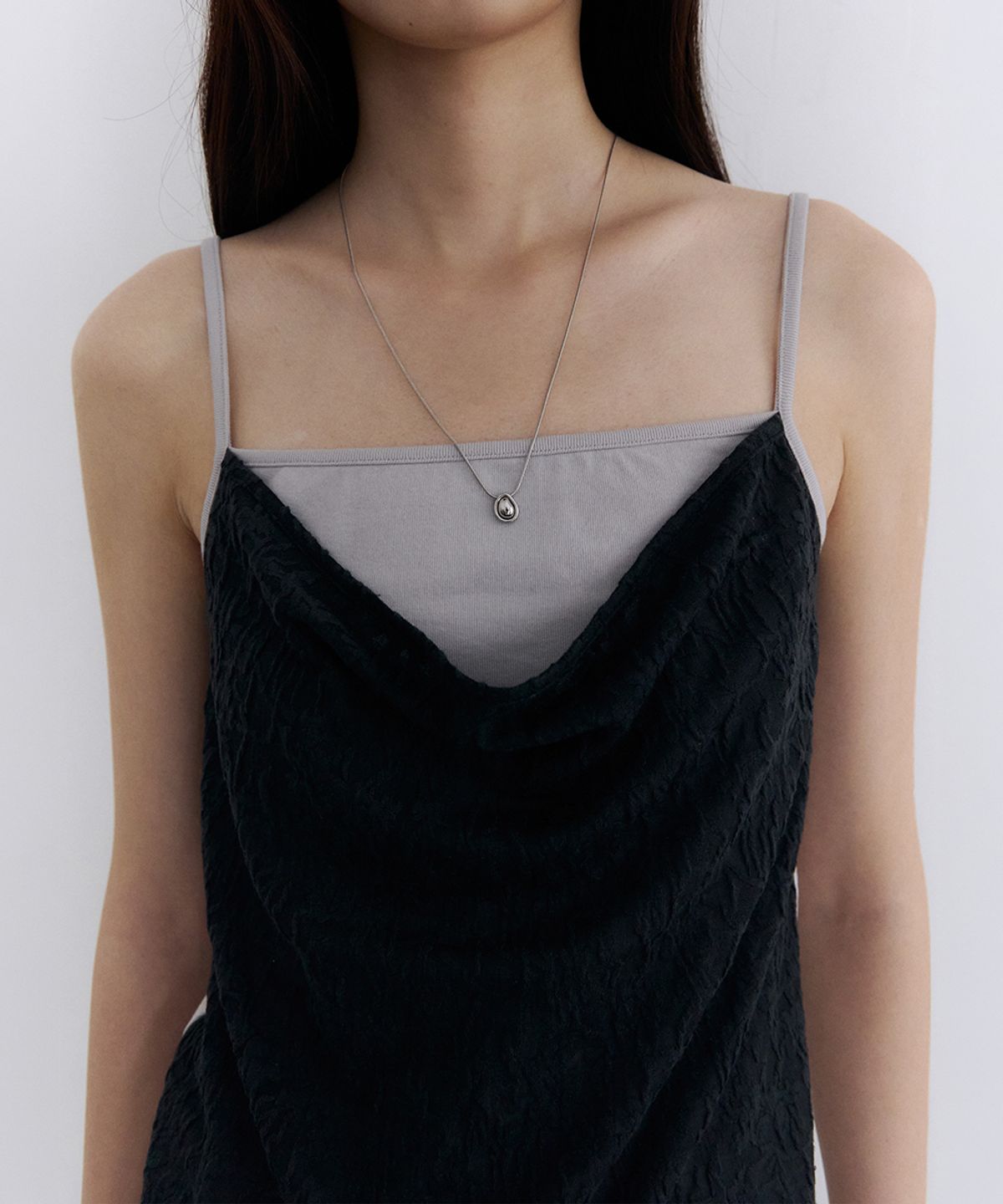 로우타이드(LOW TIDE) FLOW DROP NECKLACE [SILVER]