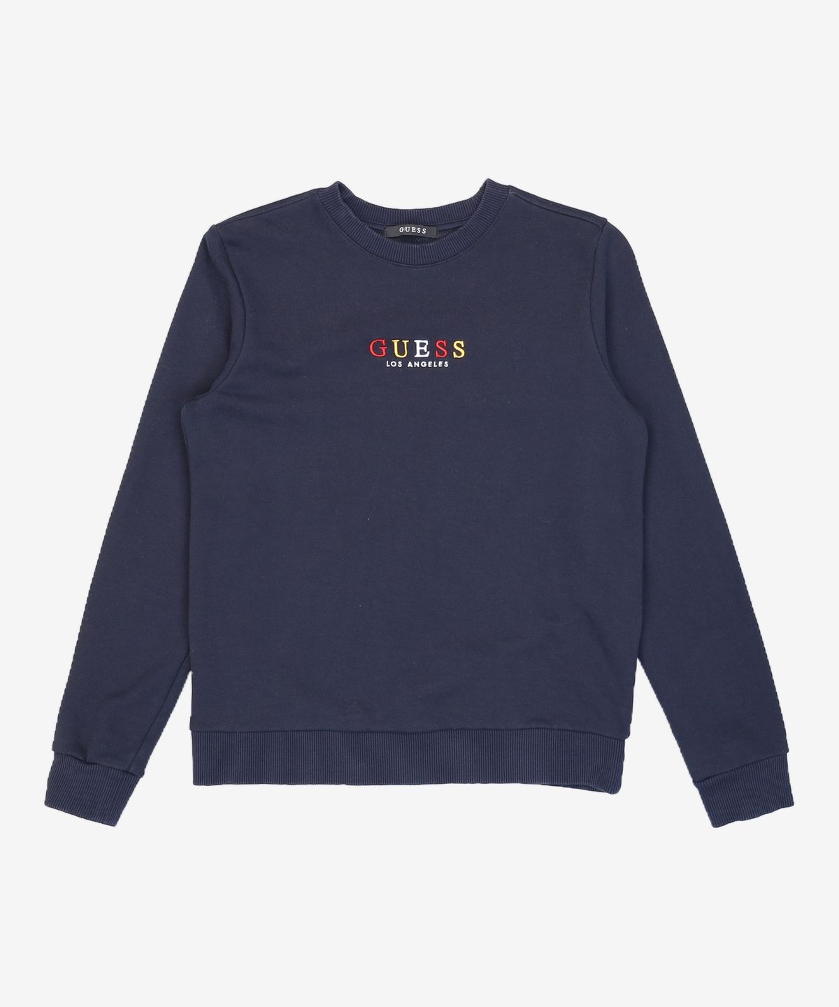 게스(GUESS) [19S/S]남녀공용 게스미니로고 레인보우 자수 맨투맨 S