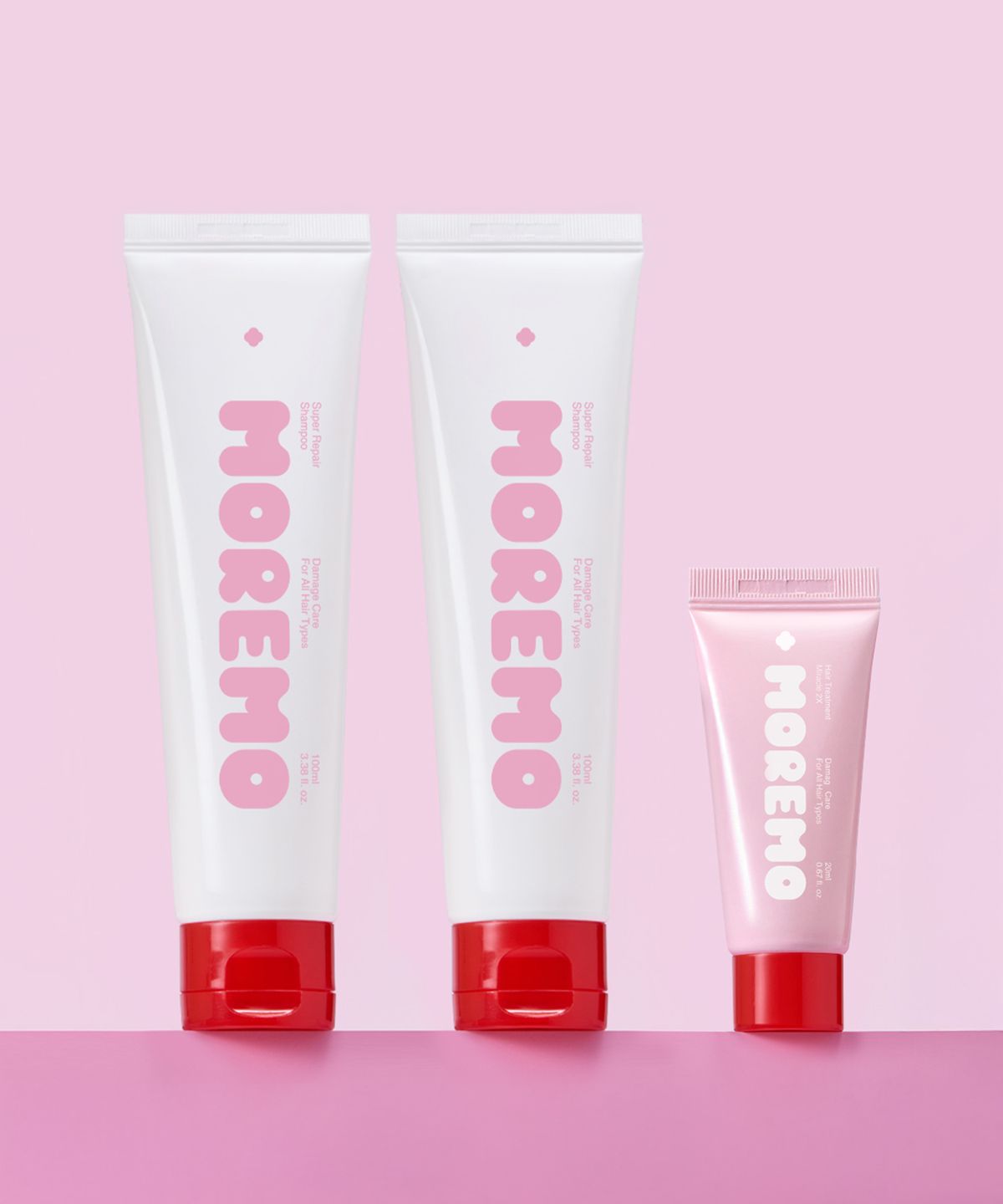 모레모(MOREMO) 슈퍼 리페어 샴푸 100ml*2개+2x 트리트먼트 20ml