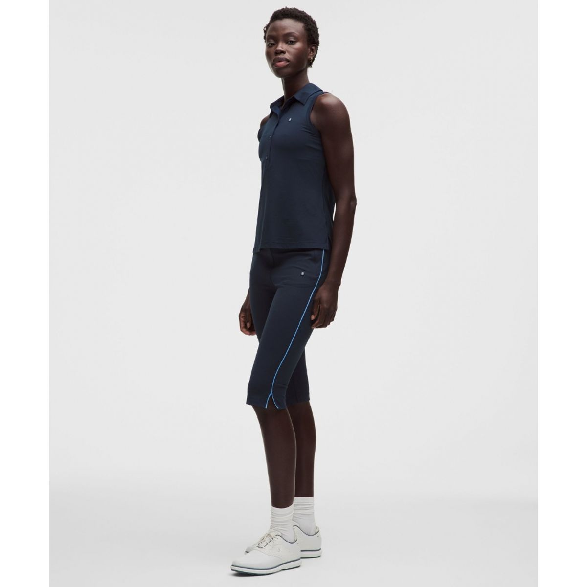 룰루레몬(LULULEMON) 하이라이즈 골프 풀온 크롭 팬츠 16inch  TRNV OAVE