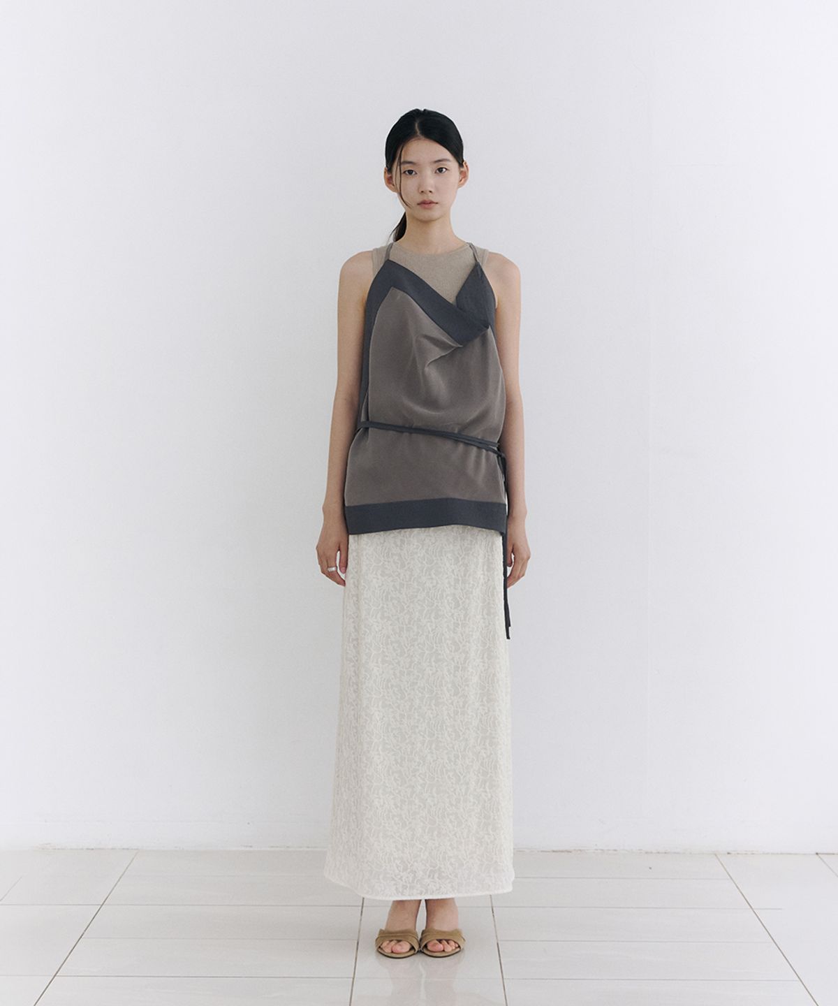 로우타이드(LOW TIDE) JACQUARD MAXI SKIRT [CREAM]