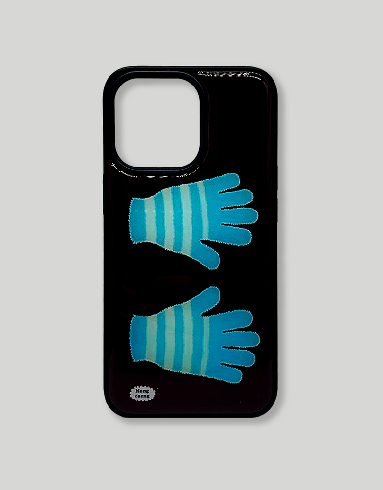 blue knit gloves case 블루 니트 장갑 아이폰 케이스 아이폰17 16 15 프로