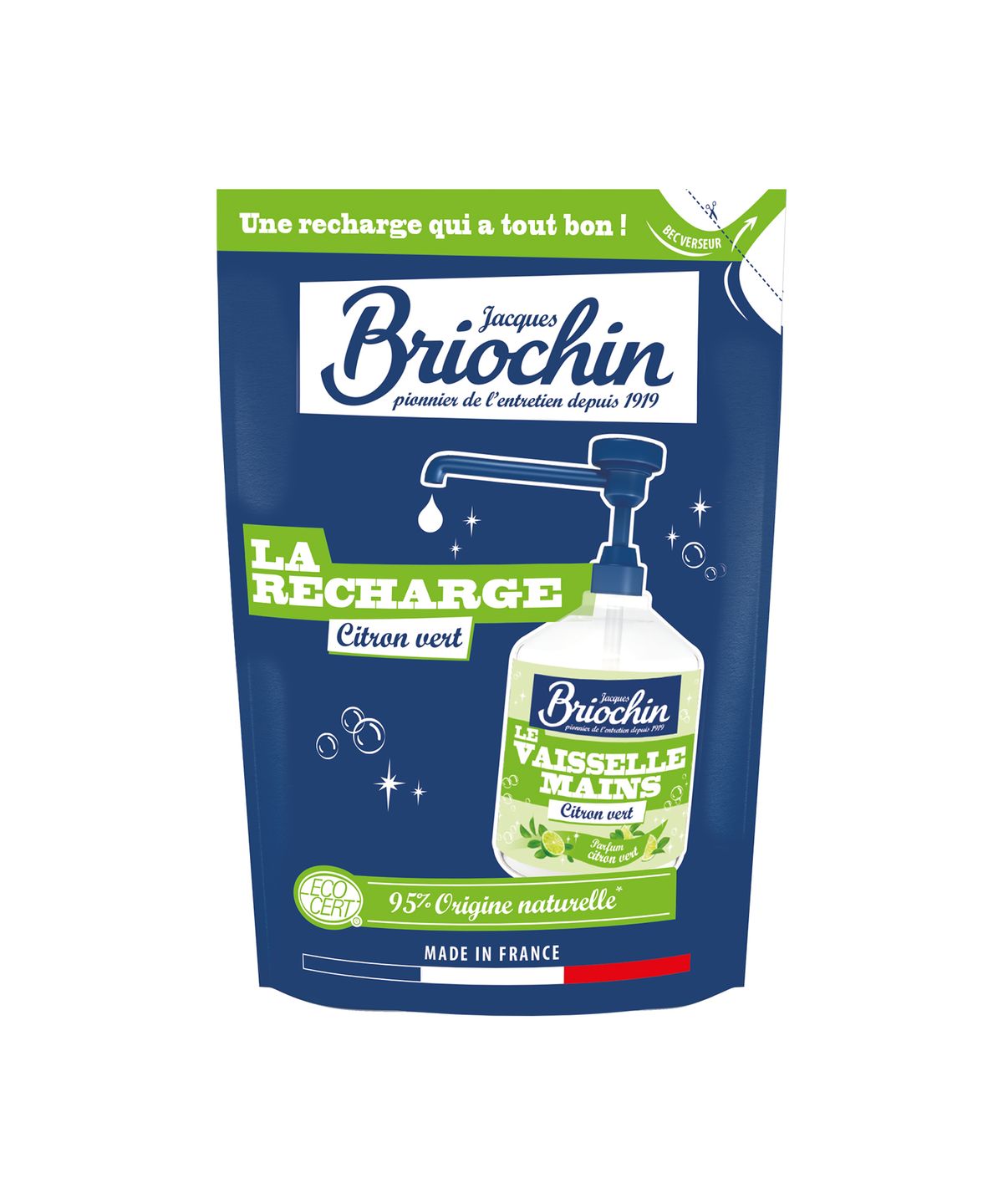 브리오신(BRIOCHIN) 식기용 주방세제 라임 리필 500ml
