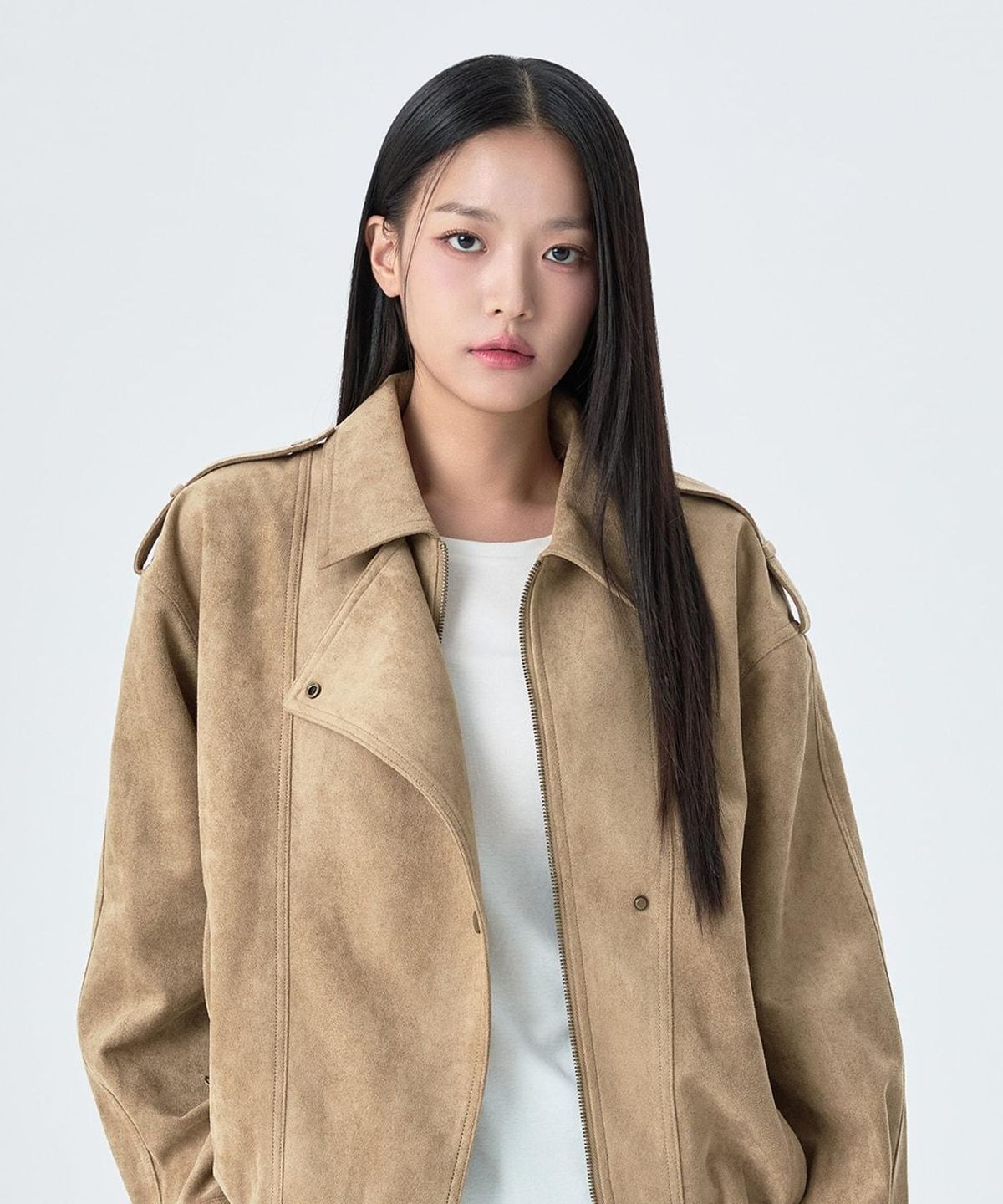 미쏘(MIXXO) 페이크 스웨이드 점퍼_MIWJLG91SS