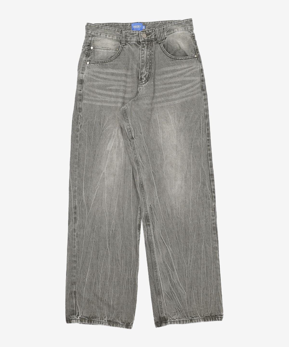 데케트(DECET) Mid Rise Wide Jeans DCPT027AshBlack 28