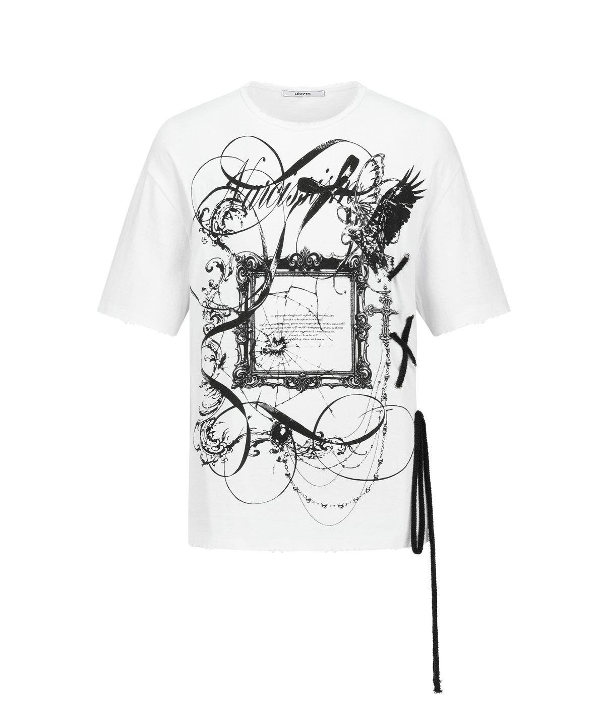 레씨토(LECYTO) Narcissism String T-Shirt_[White]