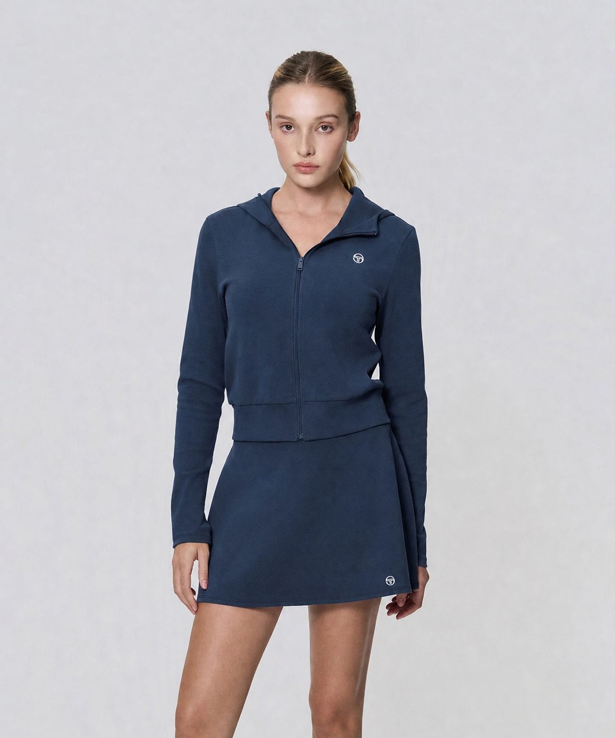 세르지오 타키니(SERGIO TACCHINI) W 액티브 슬림 후드집업 (Navy)