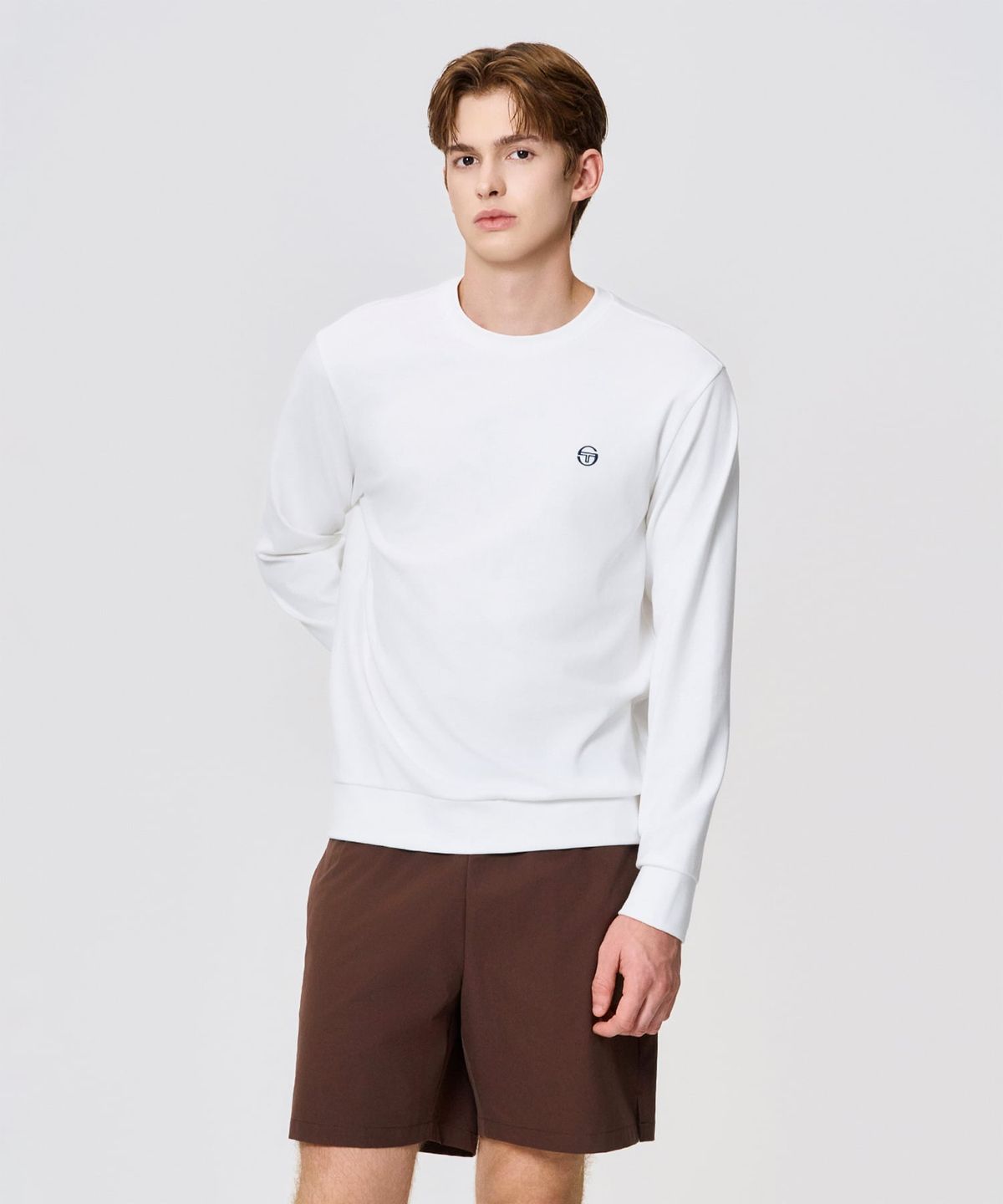 세르지오 타키니(SERGIO TACCHINI) U 액티브 크루넥 맨투맨 (White)
